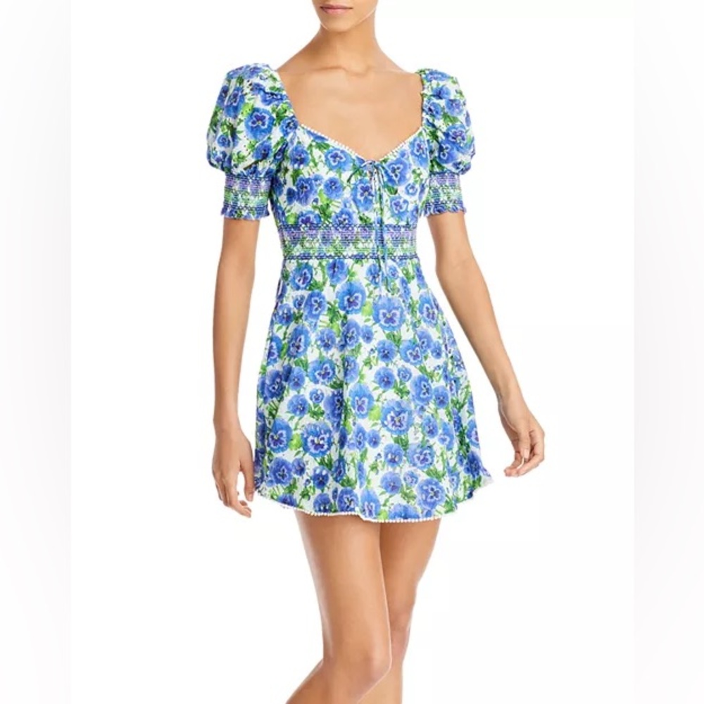 Alice + Olivia Crawford Sweetheart Tiered Floral Mini Dress Size 10